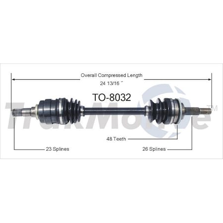 Surtrack Axle Cv Axle Shaft, To-8032 TO-8032